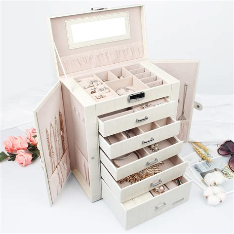 Mllieroo Mllieroo Functional Huge Jewelry Box Organizer 2 In1 Leather