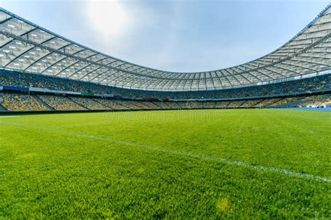 Blurry Of Football Stadium And Stadium Arena Soccer Field Championship