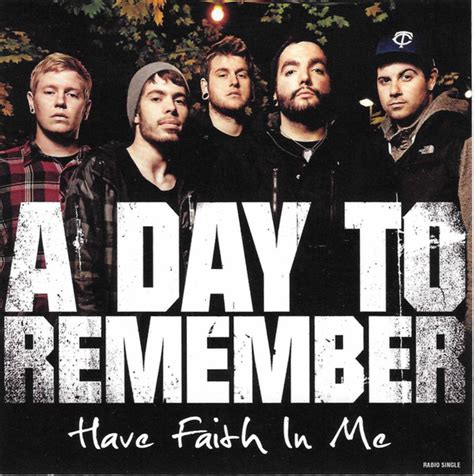 A Day To Remember Have Faith In Me Cdr Promo Discogs