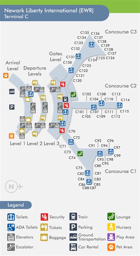 Ewr Terminal C Map Weather Map