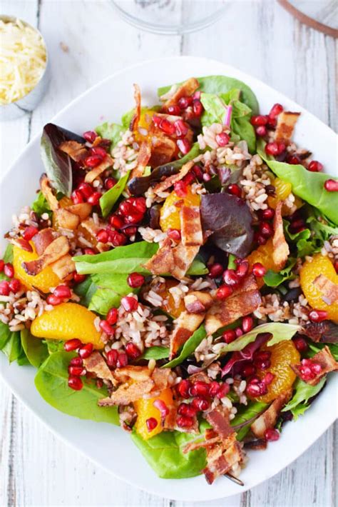 Hearty Winter Salad Recipe With Pomegranate And Wild Rice Lady And The Blog