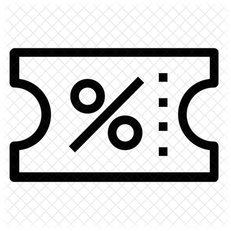 Discount Coupon Icon Download In Line Style