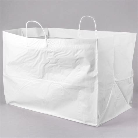 22 X 14 X 15 White Rigid Plastic Handled Shopper Bag 50case