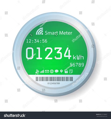 Smart Meter Illustration Stock Vector Royalty Free 327190067
