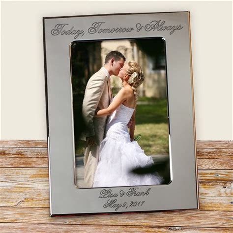 Engraved frames and printed custom picture frames give lots of options. Engraved Silver Wedding Picture Frame | Engraved Today ...