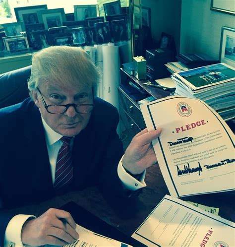 Donald Trump Signs Pledge Not To Run As Independent Us News The