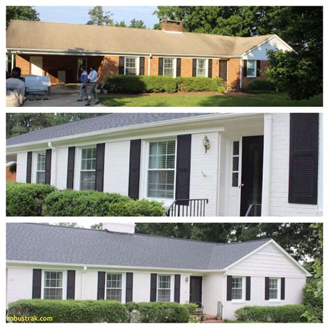 Painted Brick Ranch Houses Before And After Pictures Jeanslinkard