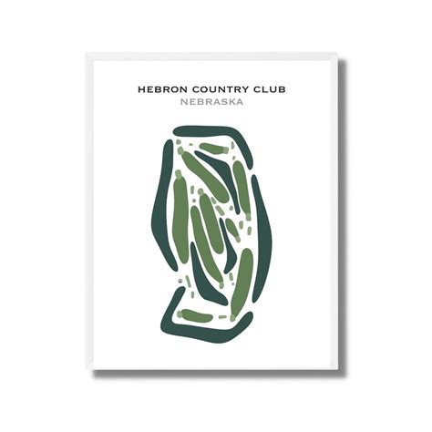 Hebron Country Club Ne Golf Course Map Home Decor Golfer Etsy