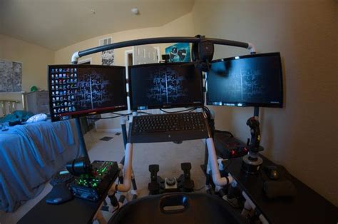 Mechwarrior Pc Command Center Diy Gaming Room Setup Computer Setup Simple Computer Desk