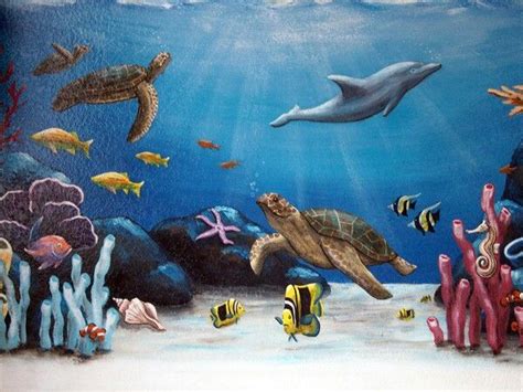 Ocean Mural Ocean Mural Sea Murals Childrens Murals