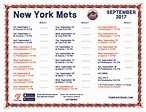 Printable 2017 New York Mets Schedule