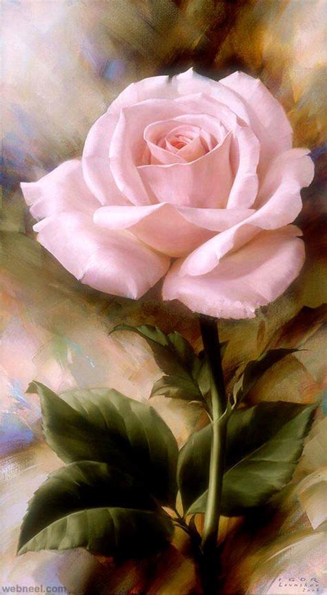 30 Beautiful And Realistic Flower Paintings For Your Inspiration