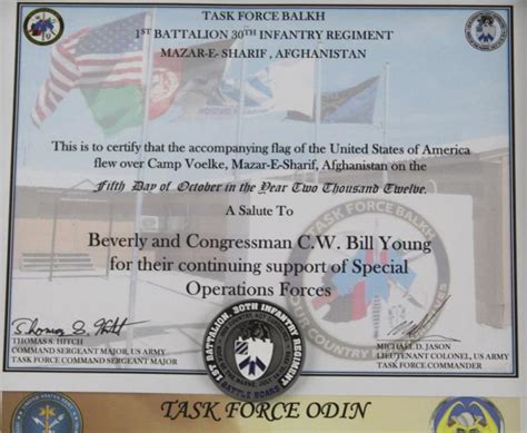 Once it's back, i make a certificate indicating the date flown, the aircraft tail number and all the crew members of the plane that flew the . Flag Flown Over Afghanistan Certificate / Pay Attention ...