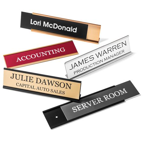Nameplate 2 X 8 Plastic Name Plate Custom Laser Engraved 2x8 Sign Free