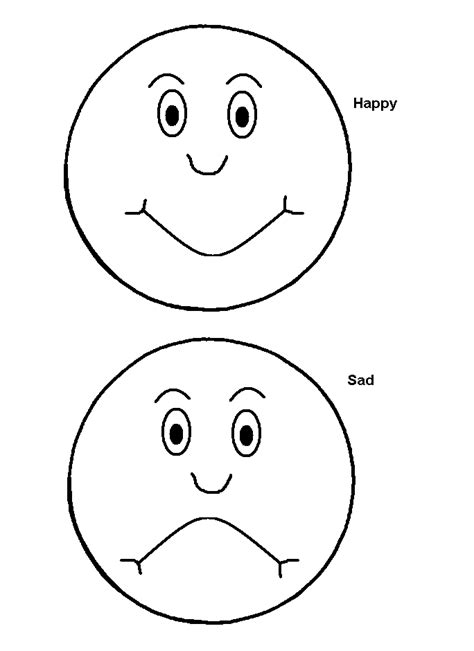 Sad Face Coloring Page Coloring Home