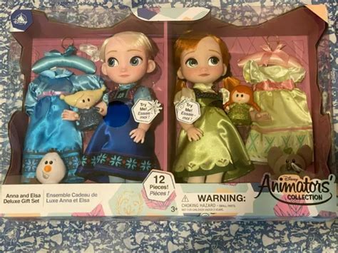 New Disney Frozen Anna And Elsa Singing Dolls Deluxe Gift Set Disney Animators Picclick