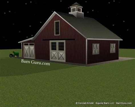 How big is a garage for a barn? Barn Plans -3 stall - Design Floor Plan | Barn plans ...