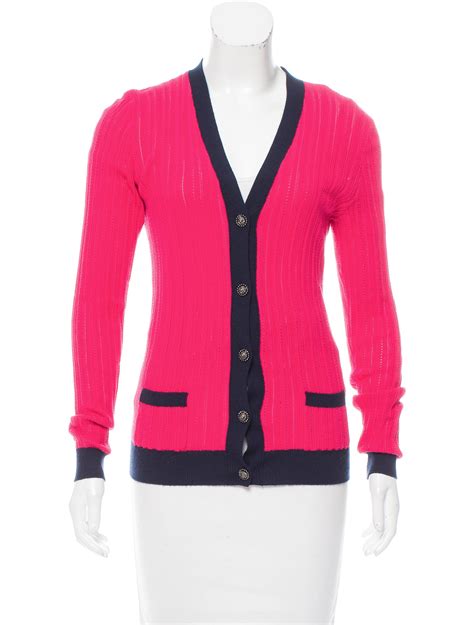 Chanel Colorblock Knit Cardigan Clothing Cha182932 The Realreal