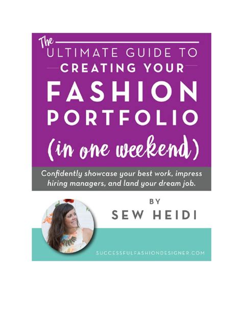 Ultimate Guide To Creating Your Fashion Portfolio By Sew Heidi Pdf