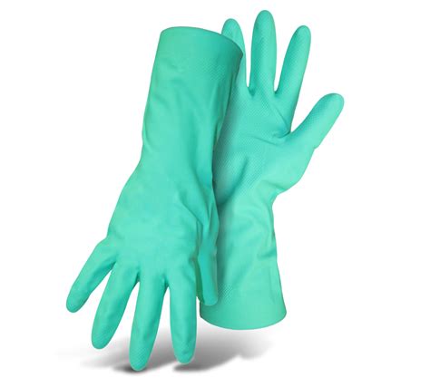 Green Rubber Work Gloves Unlined Diamond Grip