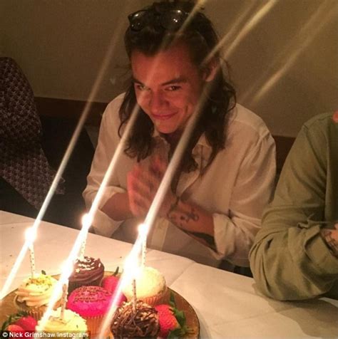 Harry Styles Celebrates His 22nd Birthday With Nick Grimshaw In London
