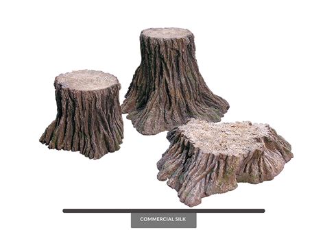 Fake Tree Stump Set Faux Wood Stumps Commercial Silk