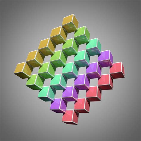 Colorful Cube Pattern 3d Model Cgtrader