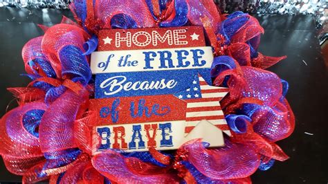 Diy Fourth Of July Deco Mesh Wreath Quick And Easy Patriotic