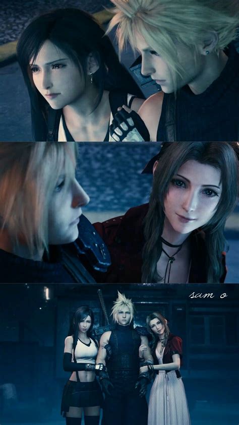 Tifaaerith And Cloud In Ff7r Final Fantasy Cloud Tifa And Cloud Final Fantasy Aerith