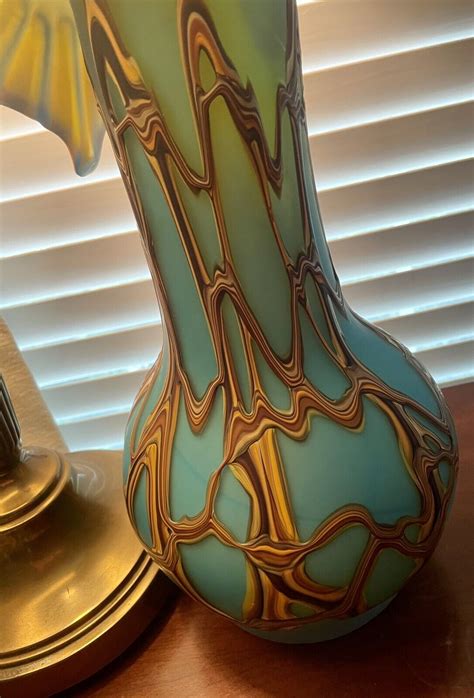 Vintage Baijan Art Glass Jack In The Pulpit Vase E Zareh Ebay