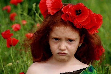 Free Images Grass Girl Flower Petal Child Lady Flora Red Hair