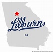 Map of Lilburn, GA, Georgia