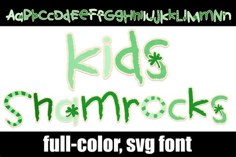 Kids Shamrock Font By Illustration Ink · Creative Fabrica