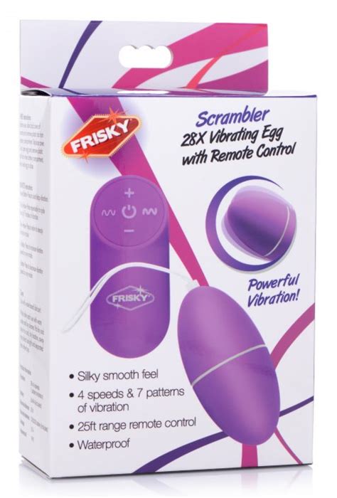 28x Scrambler Vibrating Egg W Remote Control Purple Bullet Vibe