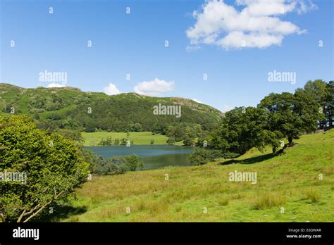 Loughrigg Tarn Lake District Cumbria England Situated North Of