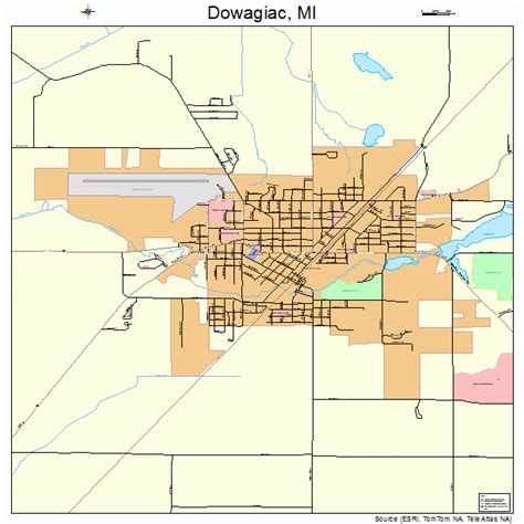 dowagiac michigan street map 2622880