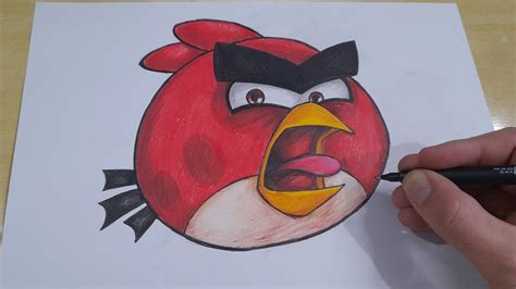 Como Desenhar O Red Personagem Do Angry Birds Passo A Passo Youtube