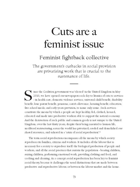 Cuts Are A Feminist Issue Pdf Copyright Law Law