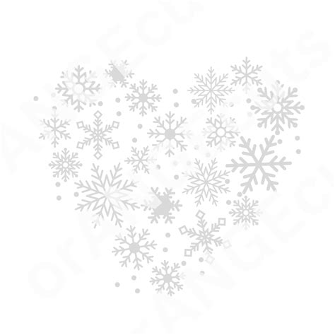 Snowflake Heart Svg Snowflakes Svg Winter Svg Christmas Svg Snow