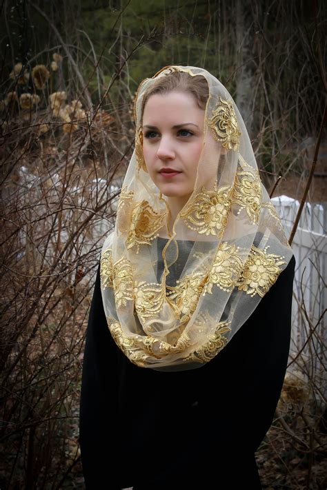 evintage veils~ queen of peace white silver or gold on champagne sequin embroidered lace chapel