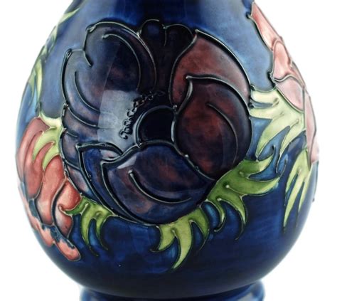 Walter Moorcroft Art Pottery Anemone Vase At Stdibs Moorcroft