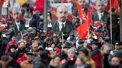 Communist Supporters Mark Bolshevik Revolution Centennial