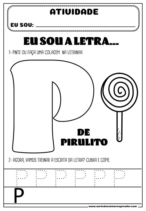 Atividade Pronta Letra P A Arte De Ensinar E Aprender