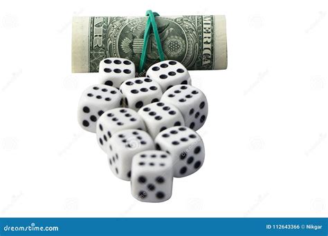 Dice And Roll Of Money Stock Photo Image Of Bill Advertising 112643366