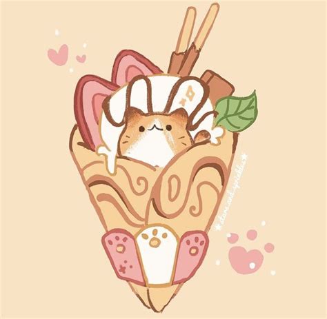 Pin By Karrieh Holland On Food♡ Cute Animal Drawings Kawaii Cute