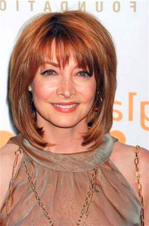 30 Hairstyles For Women Over 50 With Bangs Medium