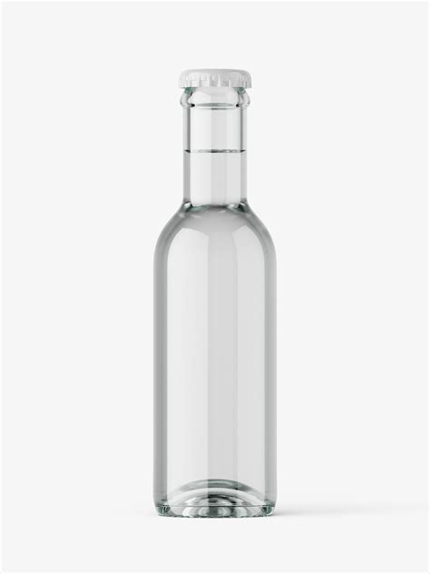 Free Clear Glass Bottle Yellowimages Mockups