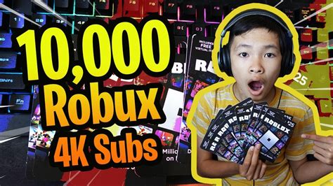 10000 Robux Roblox We Hit 4k Subscribers 👍 Youtube