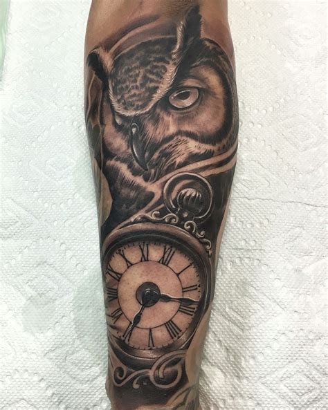 Best Owl Tattoo Clock Tattoos Tattoo Idea Work By Rods
