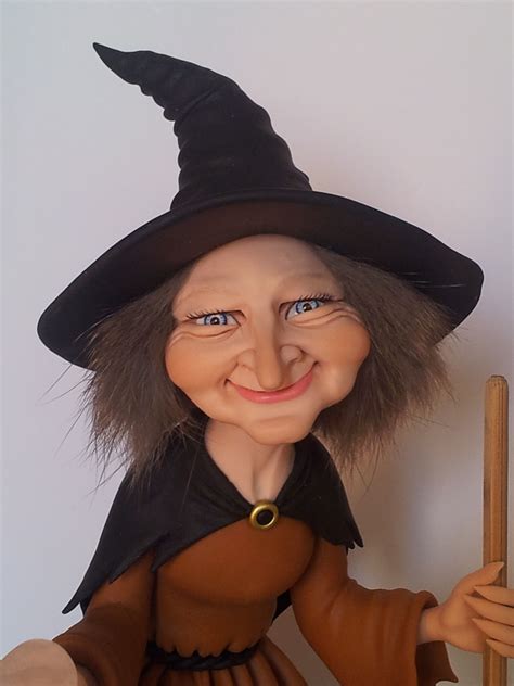 Witch Bruxa Bruja Dracula Witch Face Clay Faces Halloween Doll